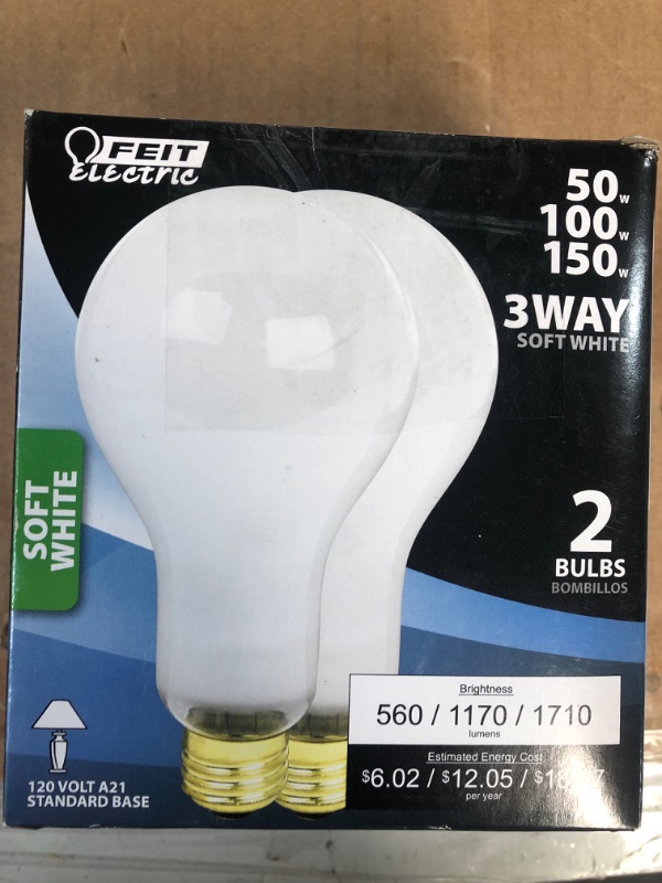 Photo 3 of 30-Watt/70-Watt/100-Watt 3-Way Incandescent Light Bulb, Soft White 2700K (2-Pack)