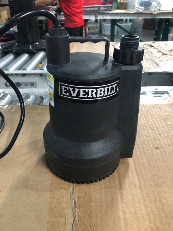 Photo 2 of [Working] Everbilt SUP54-HD 1/6 HP Plastic Utility Pump