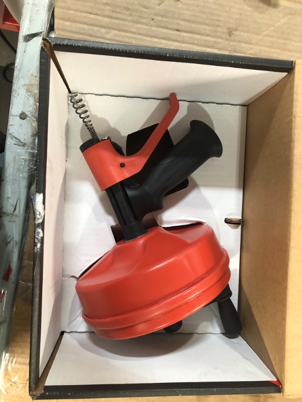 Photo 2 of [New] RIDGID 57043 Drain Cleaner, Power Spin+ / Red