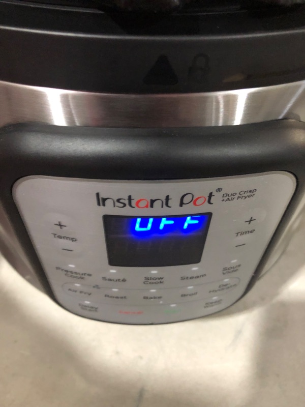 Photo 5 of ***DAMAGED - UNTESTED - SEE NOTES***
Instant Pot Duo Crisp 11-in-1 Air Fryer and Electric Pressure Cooker Combo with Multicooker Lids 