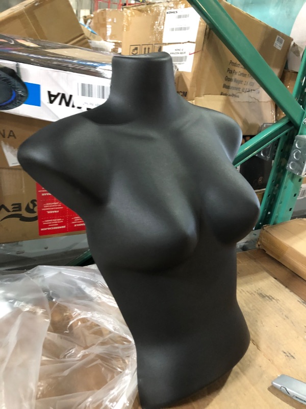 Photo 3 of *STOCK PHOTO FOR REFERENCE* Heavy Duty Plastic Ladies' Upper Torso Display Form, Black