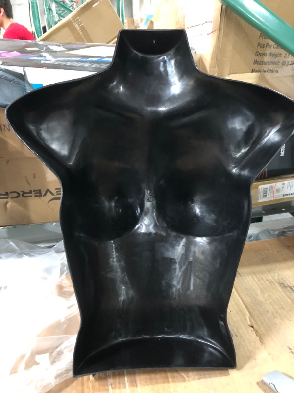 Photo 2 of *STOCK PHOTO FOR REFERENCE* Heavy Duty Plastic Ladies' Upper Torso Display Form, Black