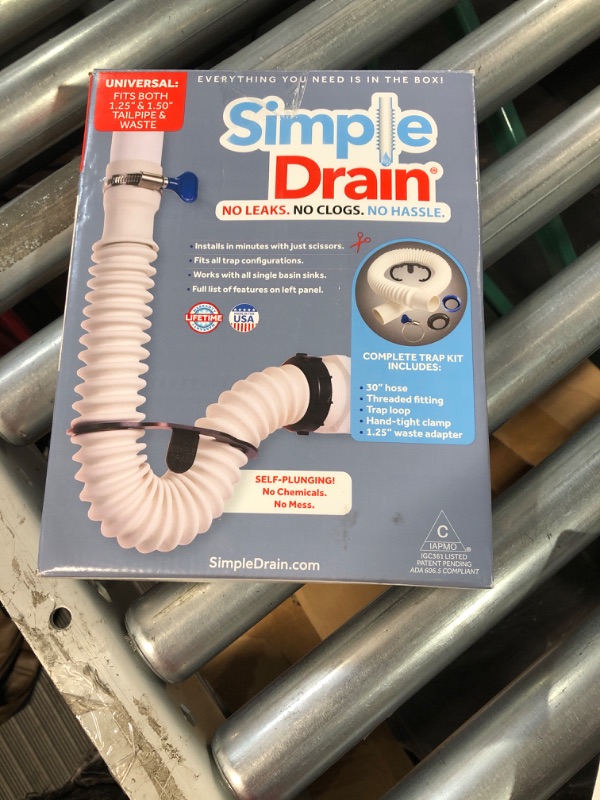 Photo 1 of 1.25 in. Rubber Threaded P-Trap Bathroom Single Sink Drain Kit