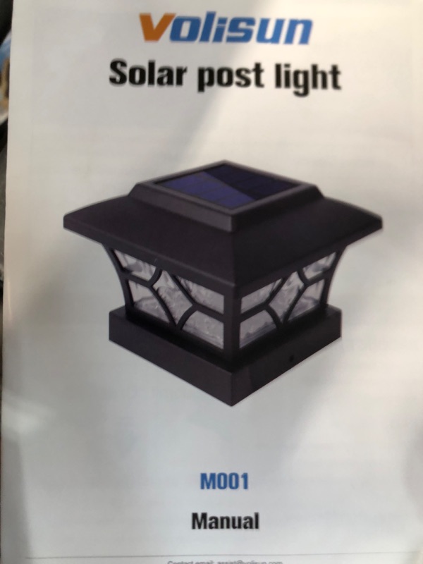 Photo 3 of VOLISUN Solar Post Cap Lights,4Pack Outdoor Fence Post Cap Lights,4x4/6x6 Wooden/Vinyl Posts Black 