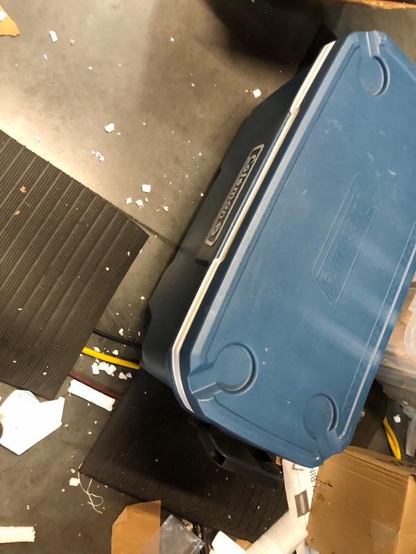 Photo 3 of **LID DOESN'T FULLY CLOSE**
Coleman Ice Chest Coleman 316 Series Wheeled Hard Coolers Space Blue 100 Quart Wheeled