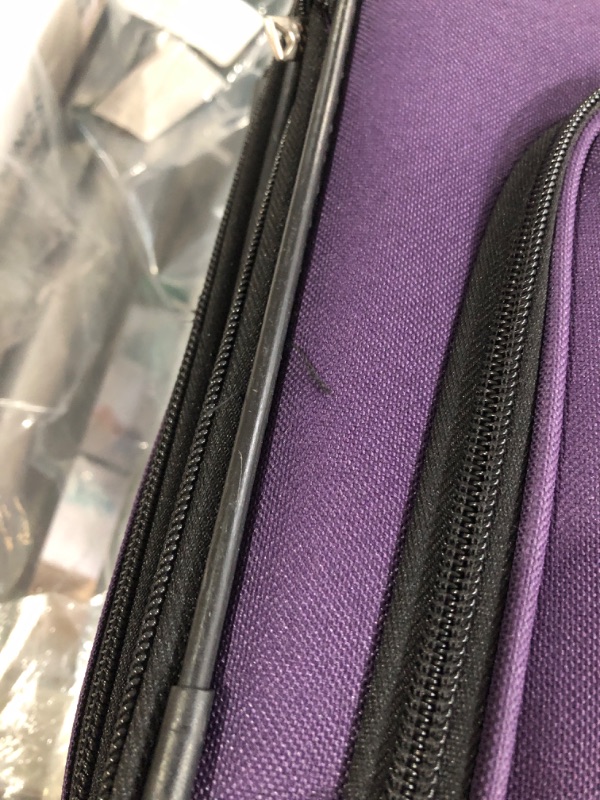 Photo 5 of USED Rockland Fashion Softside Upright Luggage Set, Purple, 2-Piece (14/19) 2-Piece Set (14/19) Purple Standard Packaging