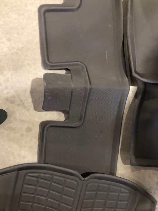 Photo 5 of Maysoo Tesla Model Y Floor Mats, Tesla Model Y 5-Seat 2020-2023 Accessories, All Weather Floor Mat Front Rear Cargo Liner Mat, Heavy Duty Floor Mats (Set of 6) Model Y floor mats (set of 6)