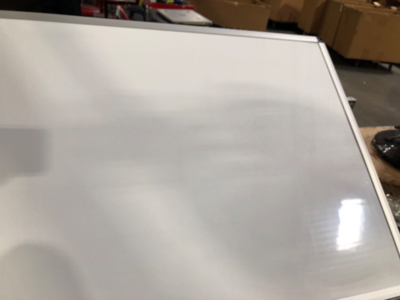 Photo 1 of Amazon Basics Magnetic Dry Erase White Board, 36 x 24-Inch Whiteboard - Silver Aluminum Frame 24" x 36" Magnetic, Aluminum Frame