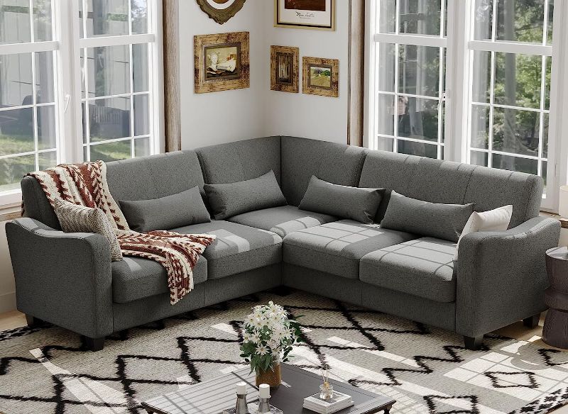 Photo 1 of **SEE NOTES**
Belffin Convertible Sectional Sofa Fabric Couch with Chaise Reversible Small Corner Couch Furniture L-Shaped 4 Seater Sofas Light Grey
