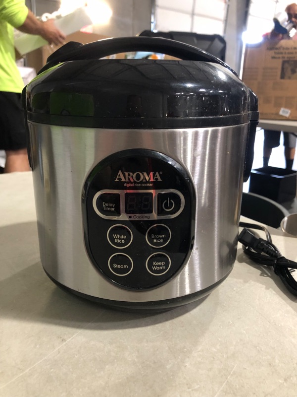 Photo 5 of **SEE NOTES**
Aroma Housewares ARC-914SBD Digital Cool-Touch Rice Grain Cooker and Food Steamer, Stainless, Silver, 4-Cup (Uncooked) / 8-Cup (Cooked) Basic