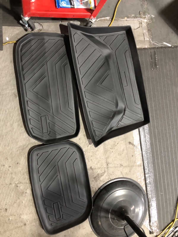 Photo 2 of powoq Fit Tesla Model Y Trunk Mat Cargo Mat Cargo Liner Trunk Liner for 2020 2021 2022 Tesla Model Y Accessories (A Set of Four)