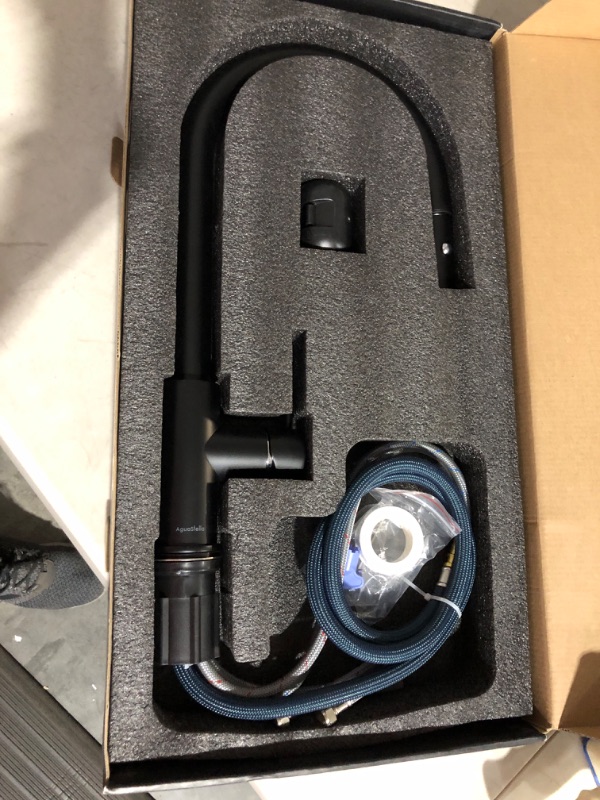 Photo 1 of AguaStella AS60MB Matte Black Kitchen Sink Faucet with Pull Down Sprayer Single Handle
