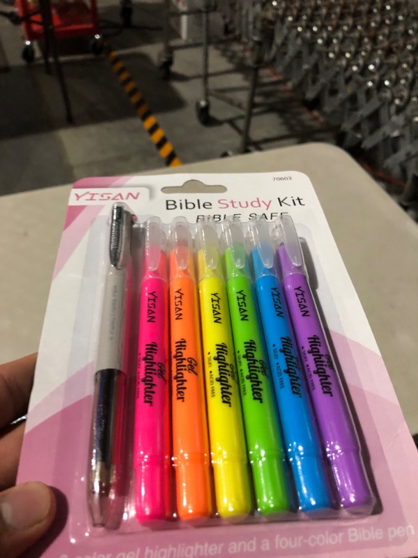 Photo 2 of YISAN Bible Highlighters and Pens No Bleed,Bible Study Supplies,6 Gel Highlighters and Multicolor Pen for Journaling,Dry Markers,70603 (2 pack)