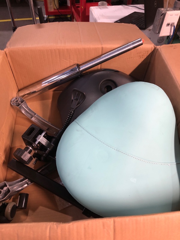 Photo 2 of * USED * 
Grace&Grace Ergonomic Rolling Saddle Stool Chair with Wheels Adjustable Swivel Stool with Back and Footrest Heavy Duty for Esthetician, Artist, Dental, Medical, Spa, Salon, Cutting, Home Office