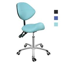 Photo 1 of * USED * 
Grace&Grace Ergonomic Rolling Saddle Stool Chair with Wheels Adjustable Swivel Stool with Back and Footrest Heavy Duty for Esthetician, Artist, Dental, Medical, Spa, Salon, Cutting, Home Office