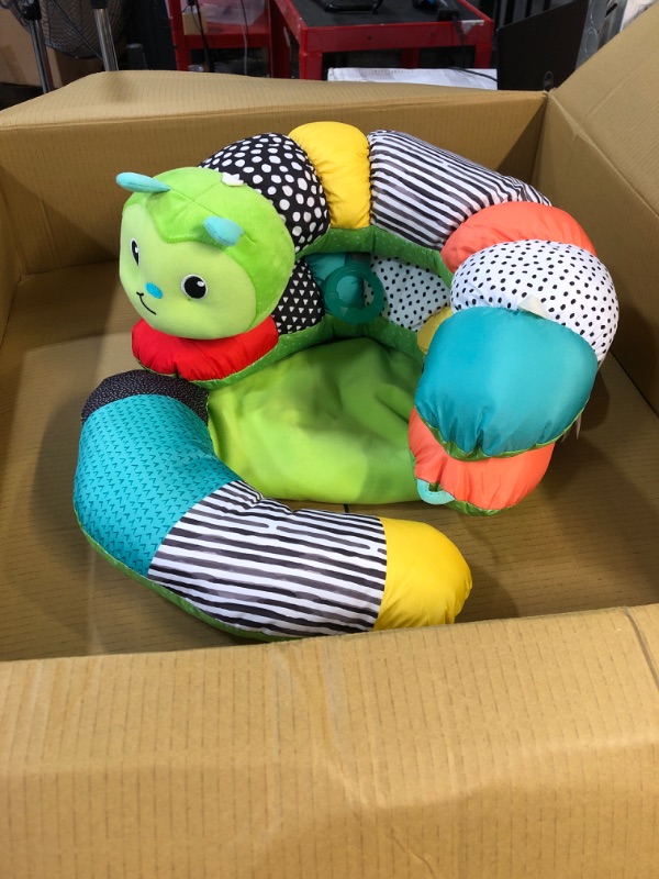 Photo 2 of * USED * 
Infantino Prop-A-Pillar Tummy Time & Seated Support - Pillow Support for Newborn and Older Babies, with Detachable Support Pillow and Toys, 3 Piece Set (Pack of 1) Caterpillar