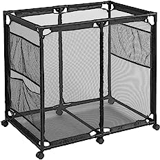 Photo 1 of  Mesh Pool Storage Bin Pool Float Storage Rolling Cart Netting Organizer Metal Frame Float Beach Container