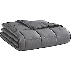 Photo 1 of * USED * 
Weighted Blanket (Dark Grey,48"x72"-15lbs) Cooling Breathable Heavy Blanket Microfiber Material with Glass Beads Big Blanket for Adult All-Season Summer Fall Winter Soft Thick Comfort Blanket