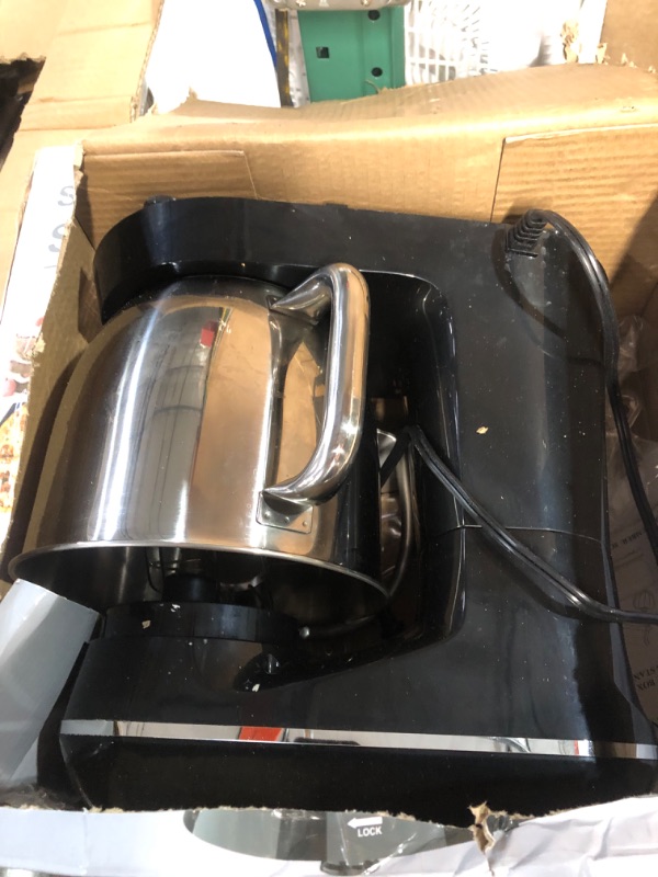 Photo 2 of (USED) COOKLEE Stand Mixer, 9.5 Qt. 660W 10-Speed Electric Kitchen Mixer with Dishwasher-Safe Dough Hooks, Flat Beaters, Wire Whip & Pouring Shield Attachments for Most Home Cooks, SM-1551, Black Nero Nemesis