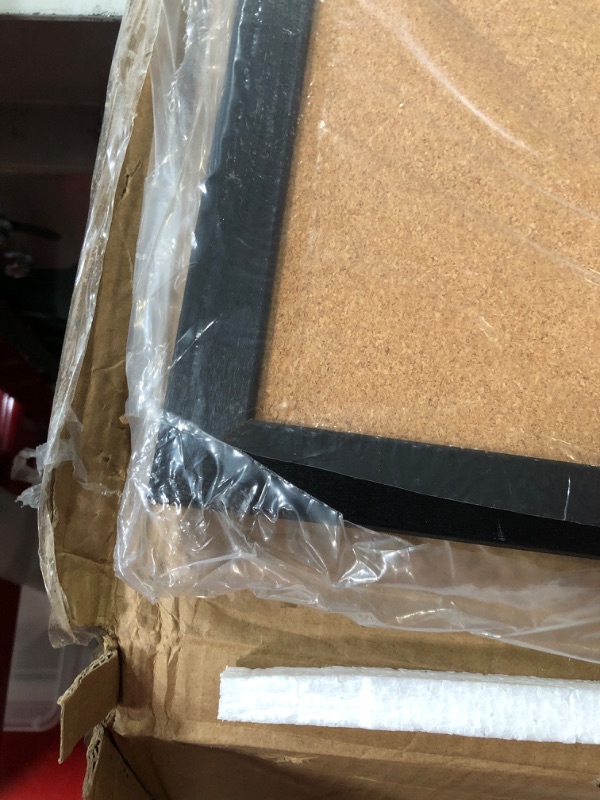 Photo 1 of Board2by Cork Board Bulletin Board Black Wood Framed 4x3 Corkboard, Office 36"×48"