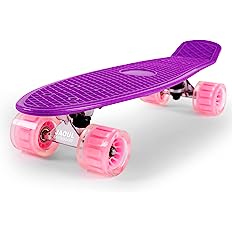 Photo 1 of Cruiser Skateboard for Kids Ages 6-12 Completed Skateboards for Girls Boys Beginners, Gift Idea Mini 22" Plastic Skate Board