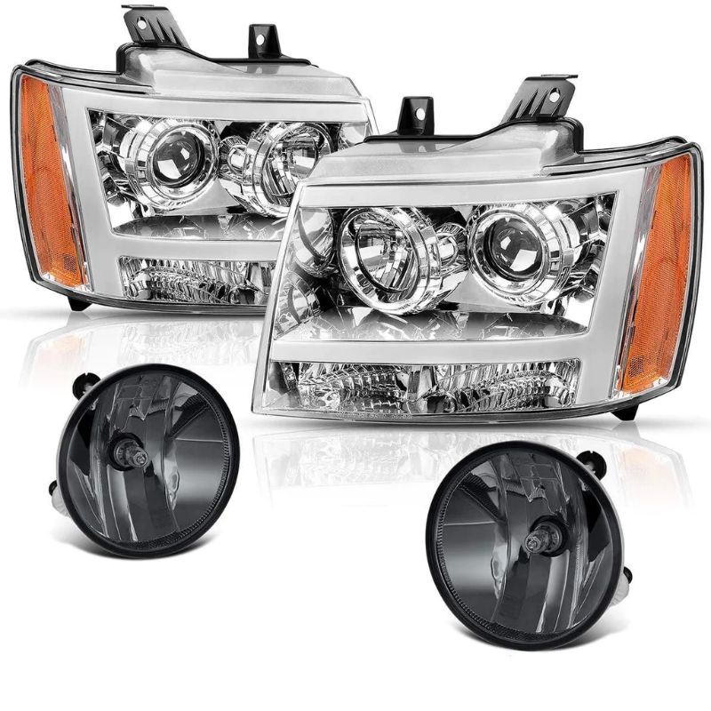 Photo 1 of ***DAMAGE - SEE NOTES*** Headlight Assembly For 07-13 Chevy Avalanche/07-14 Chevy Suburban/Tahoe