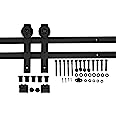 Photo 1 of  Sliding Barn Door Hardware Kit, 6.6 Foot, J Shape, Black