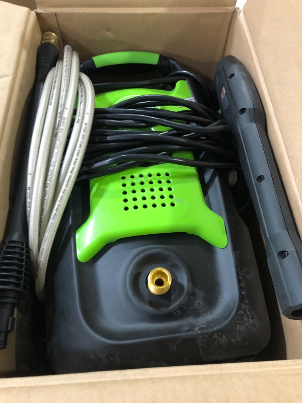 Photo 2 of * USED * 
Greenworks 1600 PSI 1.2 GPM Pressure Washer (Upright Hand-Carry) PWMA Certified