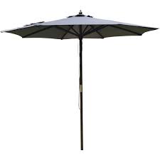 Photo 1 of  9' Patio Umbrella Outdoor Table Umbrella with 8 Sturdy Ribs (Grey)