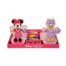 Photo 2 of Melissa & Doug Disney Minnie Mouse and Daisy Duck Magnetic Dress-Up Wooden Doll Pretend Play Set (40+ pcs) & Disney Minnie Mouse Mix and Match 