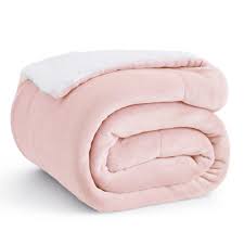 Photo 1 of * USED * 
Bedsure Sherpa Fleece Queen Size Blankets for Bed - Thick and Warm Blankets for All Seasons, Soft and Fuzzy Blanket Queen Size, Pink