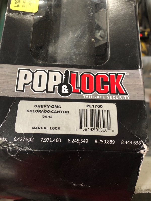 Photo 2 of Pop & Lock PL1700 Black Manual Tailgate Lock for Chevy/GMC