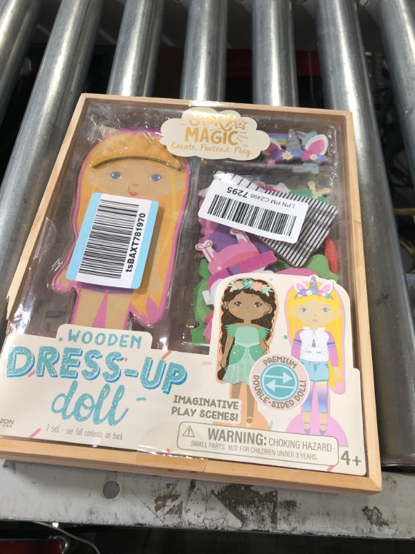 Photo 3 of * DAMAGED * 
Story Magic Wooden Dress-Up Doll by Horizon Group USA, Dress Up Magnetic Wood Double Sided Doll, Over 40 Outfit and Accessory Pieces, Creative Pretend Play, Perfect for Ages 4+ Wooden Dress Up