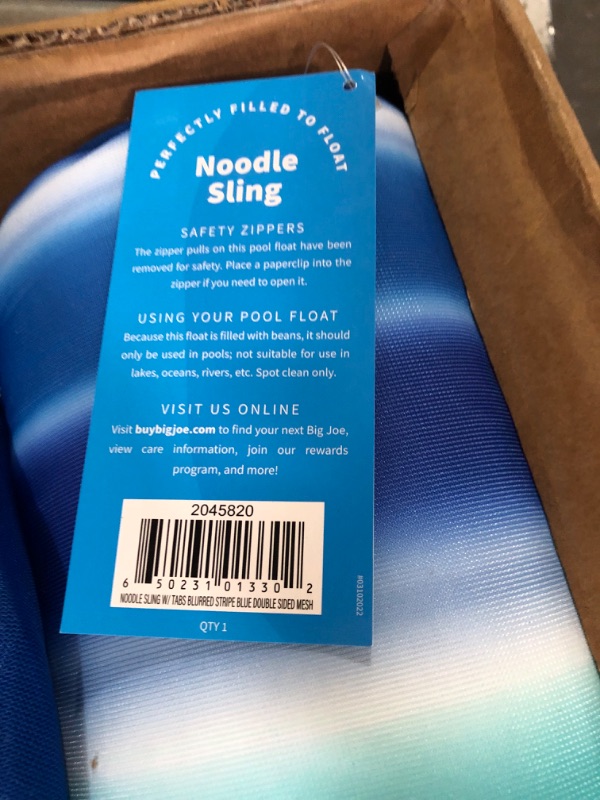 Photo 3 of Big Joe Noodle Sling, Blurred Blue & Mesh Pool Noodle