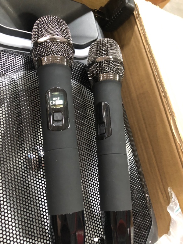 Photo 1 of 2022 Portable Karaoke Machine for Adults and Kids with 2 Wireless Microphones New 10" Subwoofer