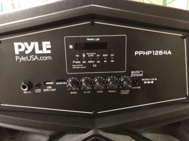 Photo 2 of Pyle Portable Bluetooth PA Speaker System - 1000W Outdoor Bluetooth Speaker Portable 