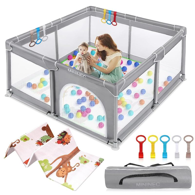 Photo 1 of Baby Playpen with Mat,70"x59" Baby Playpen for Babies and Toddlers,Kids Playard Activity Center with Anti-Slip