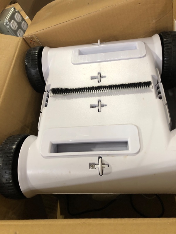 Photo 2 of * USED * 
Ofuzzi Cyber 1000 Cordless Robotic Pool Cleaner, Max.95 Mins Runtime, 2.5H Fast Charge, Auto-Dock Pool Vacuum for Above/In-ground Pools Up to 40 feet of Flat Bottom (White)