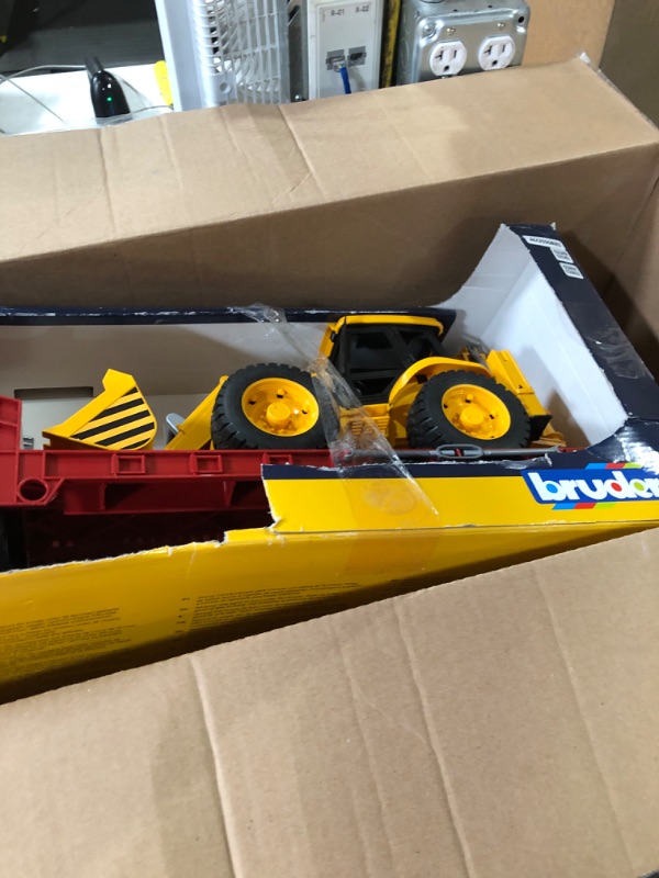 Photo 3 of Bruder Toys 02813 Mack Granite Flatbed Truck with JCB Loader Backhoe