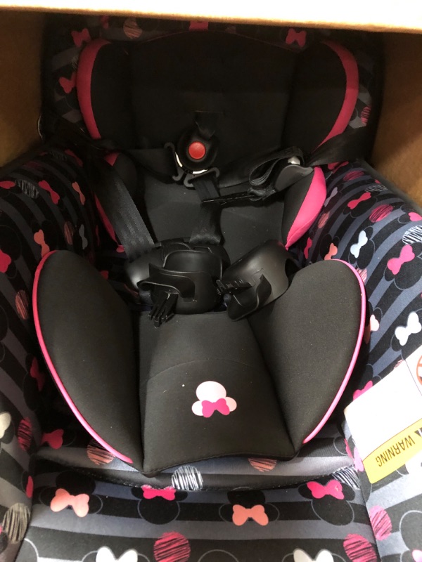 Photo 4 of Disney Baby Jive 2 in 1 Convertible Car Seat,Rear-Facing 5-40 pounds and Forward-Facing 22-65 pounds, Minnie Stripes