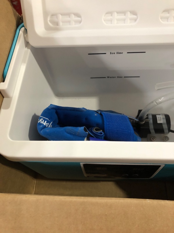 Photo 3 of * USED * 
Cold Therapy Machine — Cryotherapy Freeze Kit System — for Post-Surgery Care, ACL, MCL, Swelling, Sprains, and Other Injuries — Wearable, Adjustable Knee Pad — Cooler Pump with Digital Timer