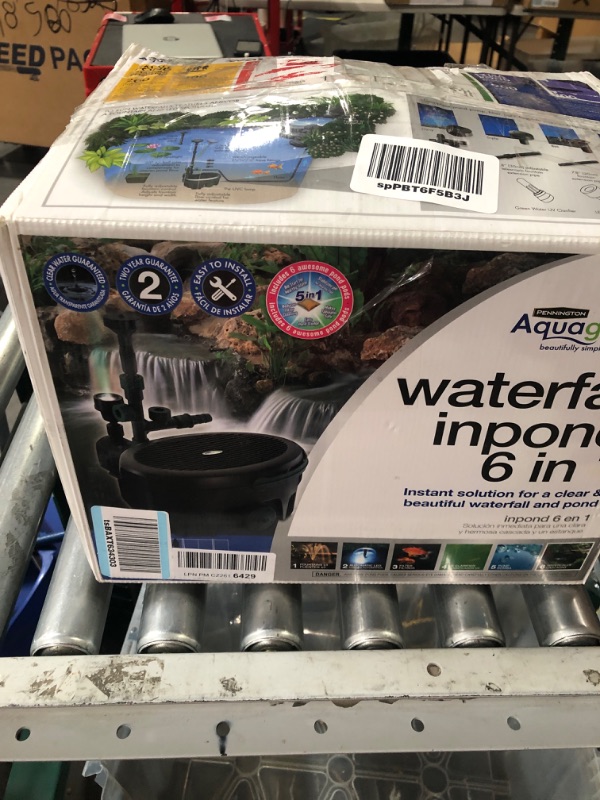 Photo 2 of * USED * 
Aquagarden Pennington, Inpond 6 in 1 Pond & Water Pump, Filter, UV Clarifier, LED Spotlight,All in One Solution for a Clean, Clear and Beautiful Pond, for Ponds up to 900 Gallon, Black 900 Gallon Model