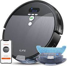 Photo 4 of * USED * 
ILIFE Robot Vacuum and Mop Combo - 2000Pa Strong Suction Robotic Vacuum Cleaner with LCD Display - 750ML Dustbin Smart App Automatic Vacuum Cleaner Robot for Carpet Hardwood Floors Pet Hair (V8s Pro)