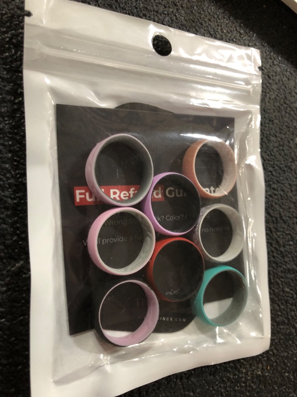 Photo 2 of ThunderFit Silicone Rings for Men 8pack [stock img similar] 