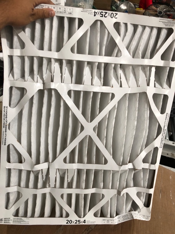 Photo 3 of **see images for damage**
Filtrete 20x25x5 Furnace Air Filter MPR 1550 DP MERV 12, Healthy Living 