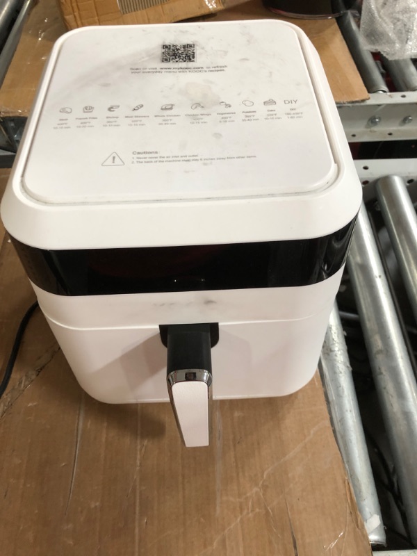 Photo 2 of * see notes ** [NEW LANUCH] KOOC XL Large Air Fryer, 6.5 Quart Electric Air Fryer Oven, Free Cheat Sheet for Quick Reference, 1700W, LED Touch Digital Screen, 10 in 1, Customized Temp/Time, Nonstick Basket, White 6.5 Quart White