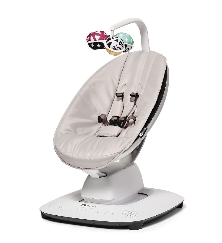 Photo 3 of 4moms MamaRoo Multi-Motion Baby Swing, Bluetooth Baby Swing with 5 Unique Motions, Grey