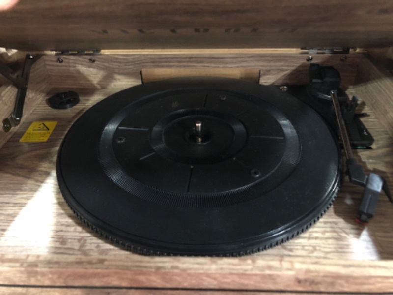 Photo 1 of **SEE NOTES**
Victrola Nostalgic 6-in-1 Bluetooth Record Player & Multimedia Center with Built-in Speakers - 3-Speed Turntable, CD & Cassette Player, AM/FM Radio | Wireless Music Streaming | Farmhouse Oatmeal
