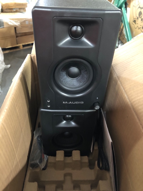 Photo 3 of M-Audio BX3 3.5" Studio Monitors, HD PC Speakers for Recording and Multimedia with Music Production Software, 120W, Pair Pair 3.5" Speakers No Bluetooth Monitors