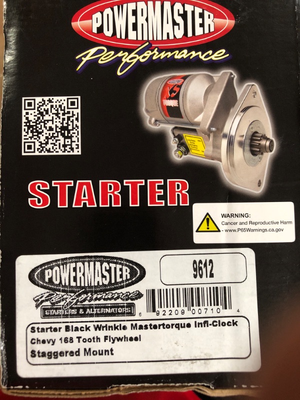 Photo 2 of Powermaster 9612 Mastertorque Starter , Black
Chevy 168 tooth flywheel